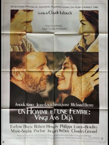 Affiche du film UN HOMME ET UNE FEMME-VINGT ANS DEJA