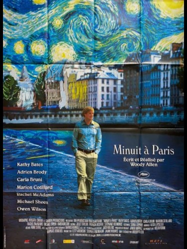 Affiche du film MINUIT A PARIS - Titre original : MIDNIGHT IN PARIS