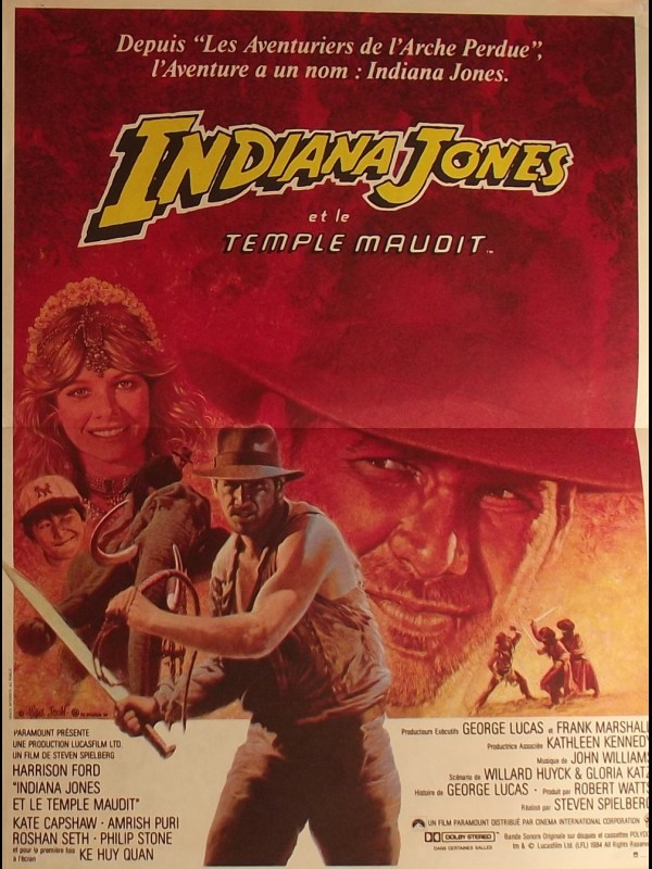Affiche du film INDIANA JONES ET LE TEMPLE MAUDIT